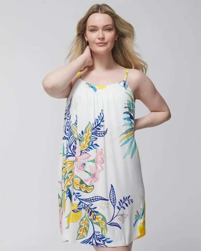Soma Cool Nights Chemise Lemon Squeeze Grand Ivory Women Matching Sets and Separates Soma Cool Nights Chemise Lemon Squeeze Grand Ivory Women Matching Sets and Separates
