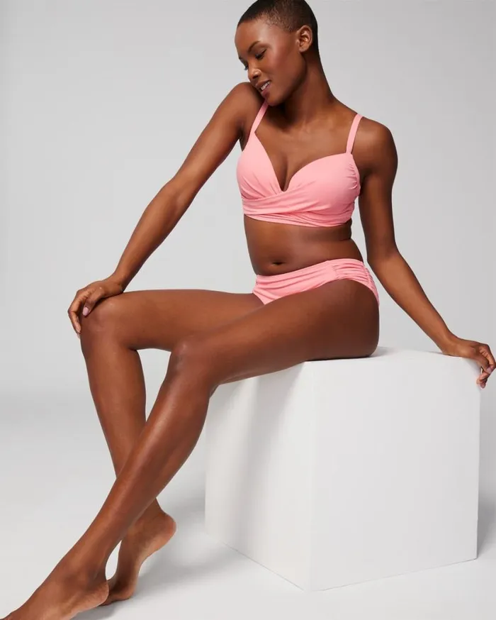 Soma Soma Swim Twist Bikini Top Shell Pink Women Swim
