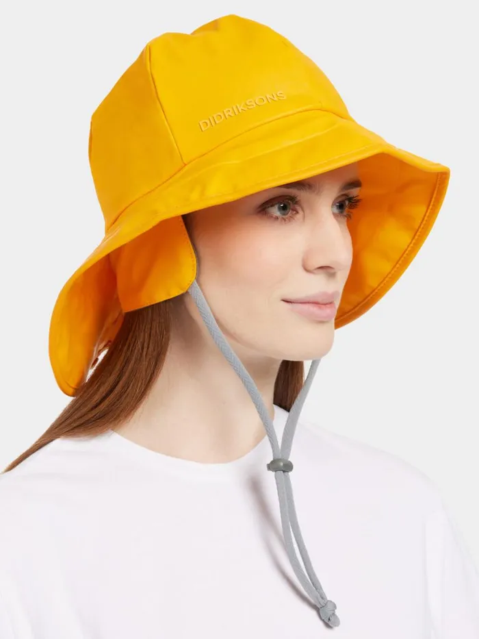 Southwest Hat 2 Saffron Yellow WomenMen Didriksons Waterproof Hats