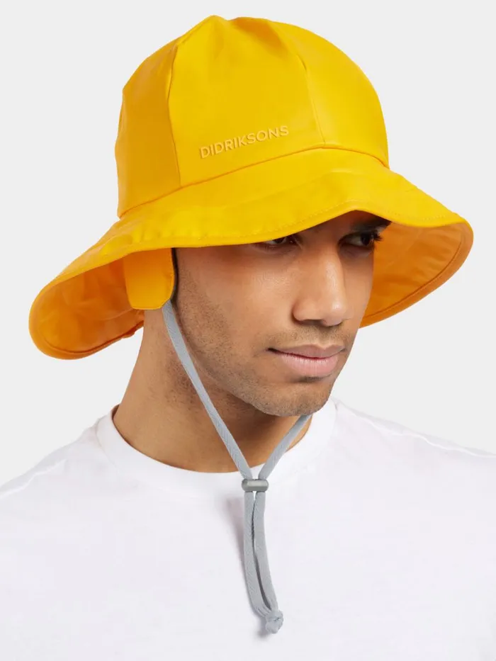 Southwest Hat 2 Saffron Yellow WomenMen Didriksons Waterproof Hats