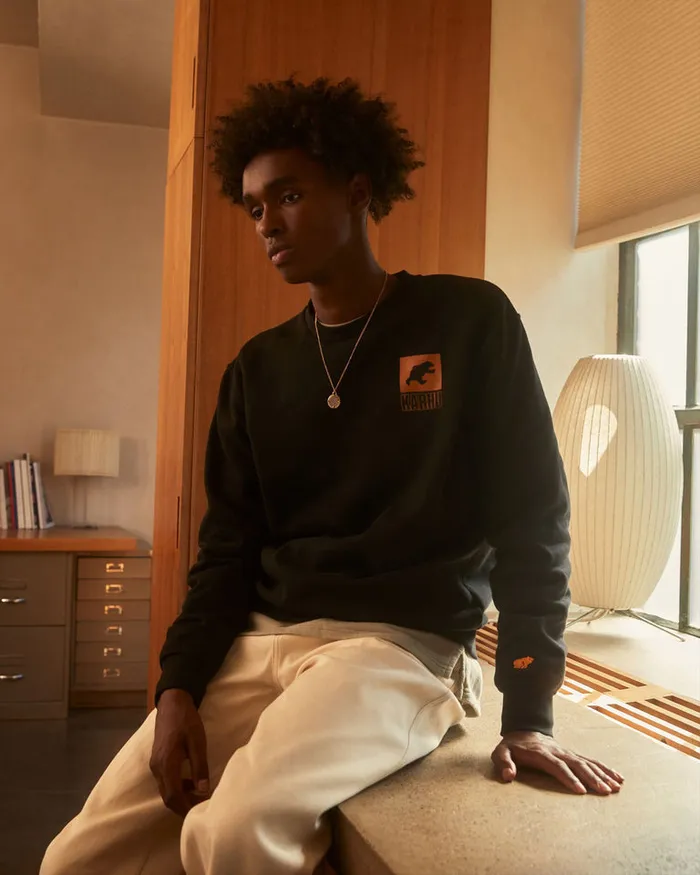 Sport Bear Logo Sweatshirt 8211 Jet Black Desert Sun Men Karhu Sweatshirts