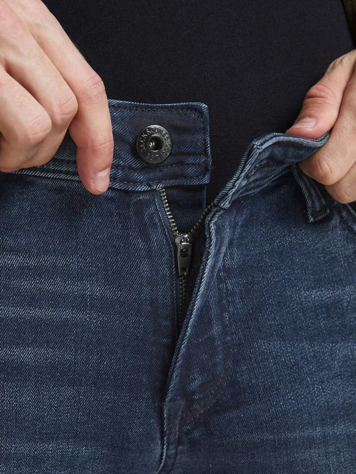 Spray On Jeans JACK and JONES Mens TOM ORIGINAL AM 812 SKINNY FIT JEANS Blue Blue Denim