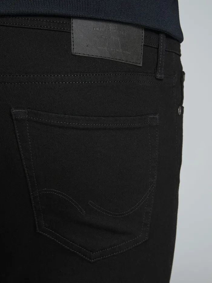 Spray On Jeans JACK and JONES Mens TOM ORIGINAL AM 816 SKINNY FIT JEANS Black Black Denim
