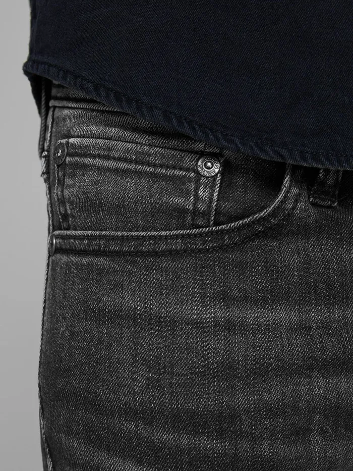 Spray On Jeans JACK and JONES Mens TOM ORIGINAL AM 817 SKINNY FIT JEANS Grey Black Denim