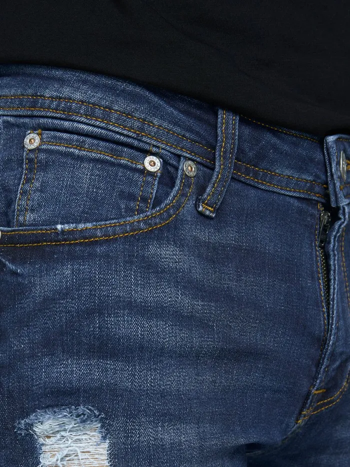 Spray On Jeans JACK and JONES Mens TOM ORIGINAL AM 849 SKINNY FIT JEANS Blue Blue Denim