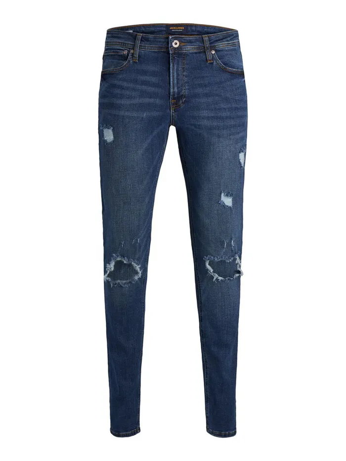 Spray On Jeans JACK and JONES Mens TOM ORIGINAL AM 849 SKINNY FIT JEANS Blue Blue Denim