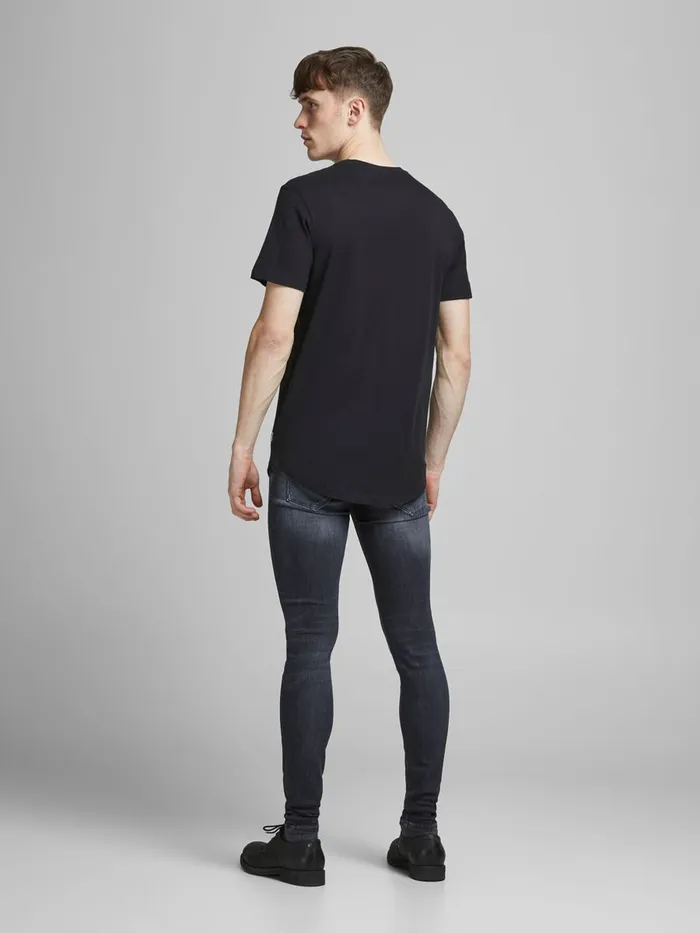 Spray On Jeans JACK and JONES Mens TOM ORIGINAL JOS 251 SPS SKINNY FIT JEANS Black Black Denim