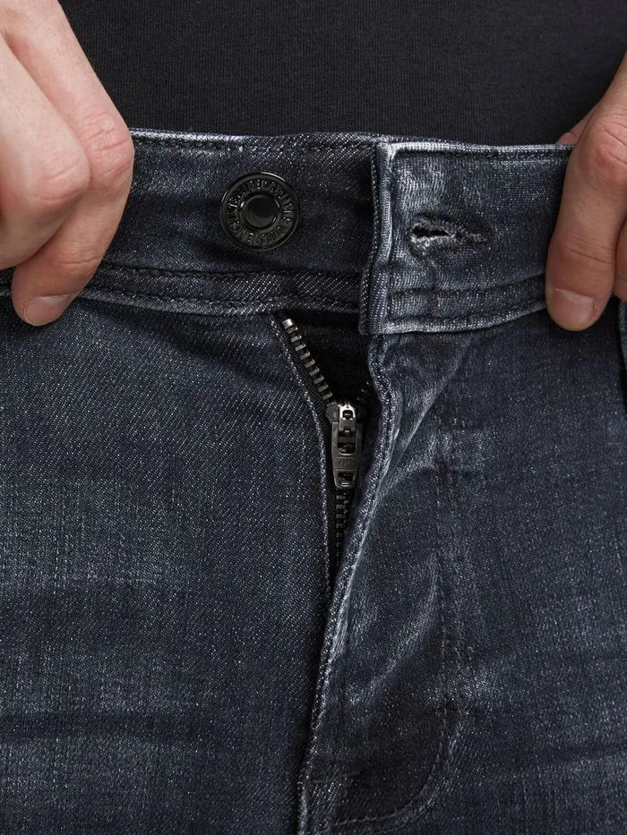 Spray On Jeans JACK and JONES Mens TOM ORIGINAL JOS 251 SPS SKINNY FIT JEANS Black Black Denim