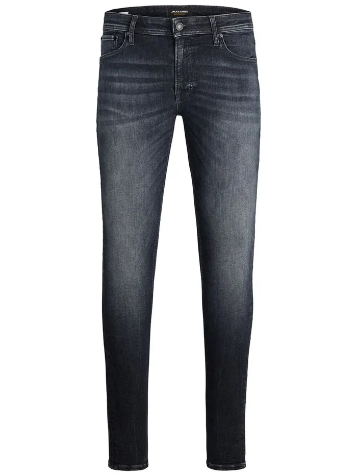 Spray On Jeans JACK and JONES Mens TOM ORIGINAL JOS 251 SPS SKINNY FIT JEANS Black Black Denim