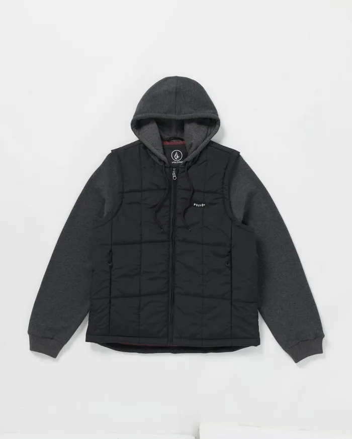 Stayner Hood Jacket 8211 Black Mens Volcom Jackets