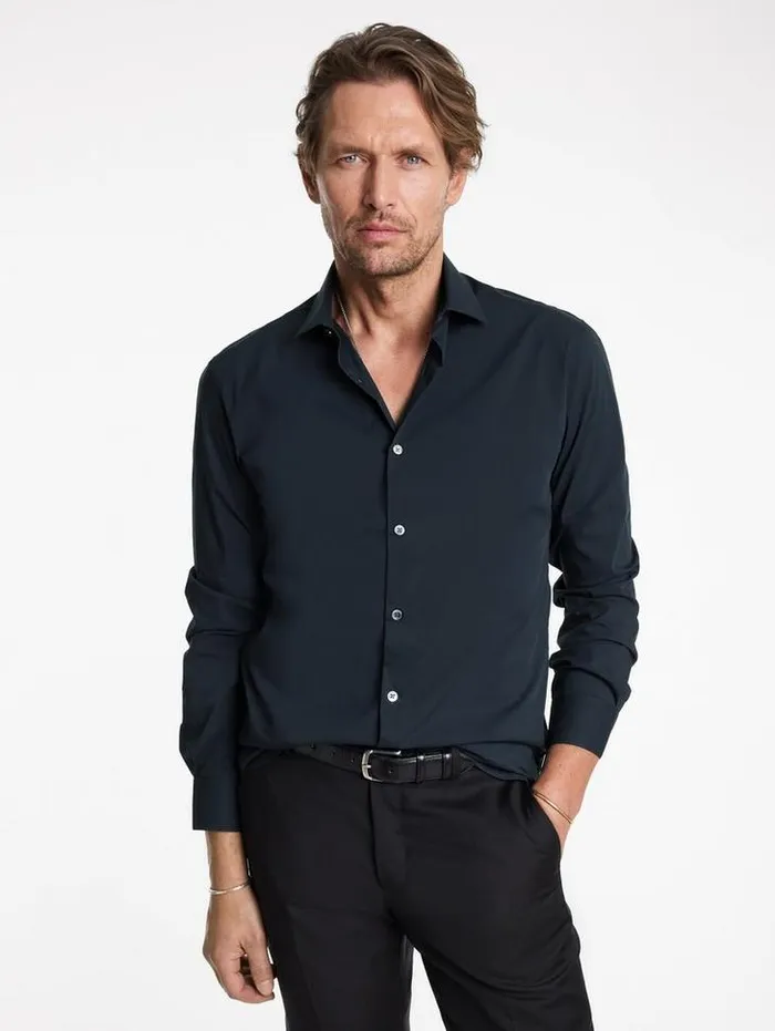 STELLA DRESS SHIRT Navy Men John Varvatos Shirts