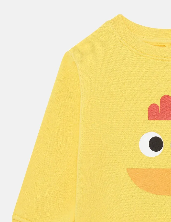 Stella McCartney Baby Boys Kids Chicken Print Sweatshirt Yellow Stella McCartney Baby Boys Kids Chicken Print Sweatshirt Yellow