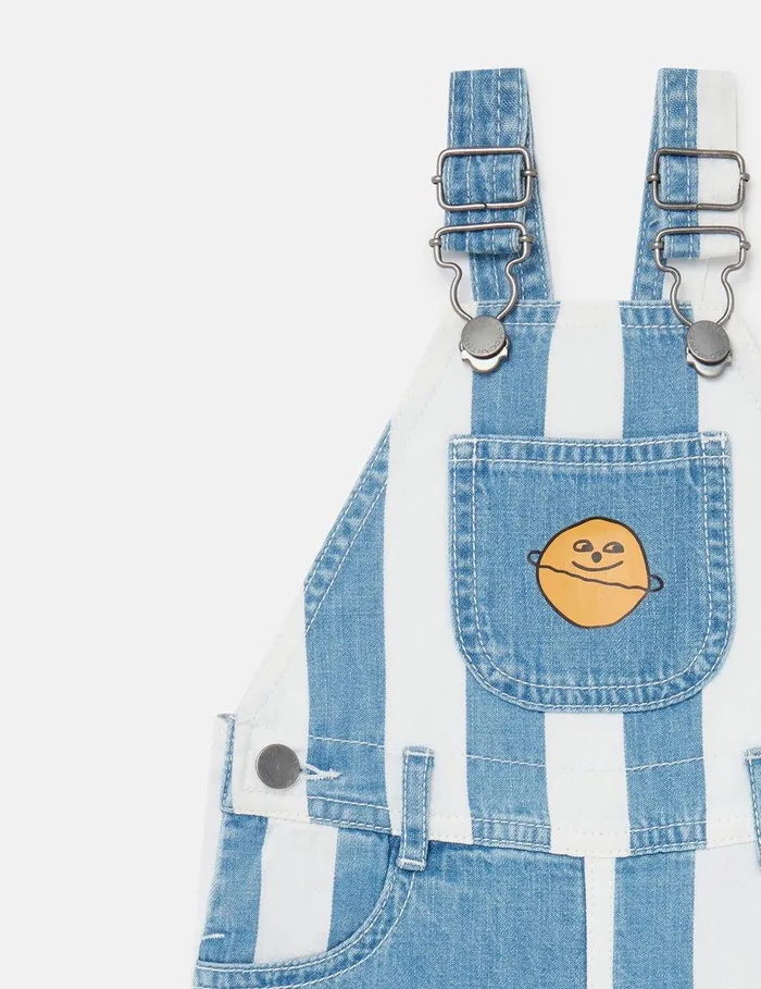 Stella McCartney Baby Boys Kids Space Embroidered Dungarees Blueivory Stella McCartney Baby Boys Kids Space Embroidered Dungarees Blueivory