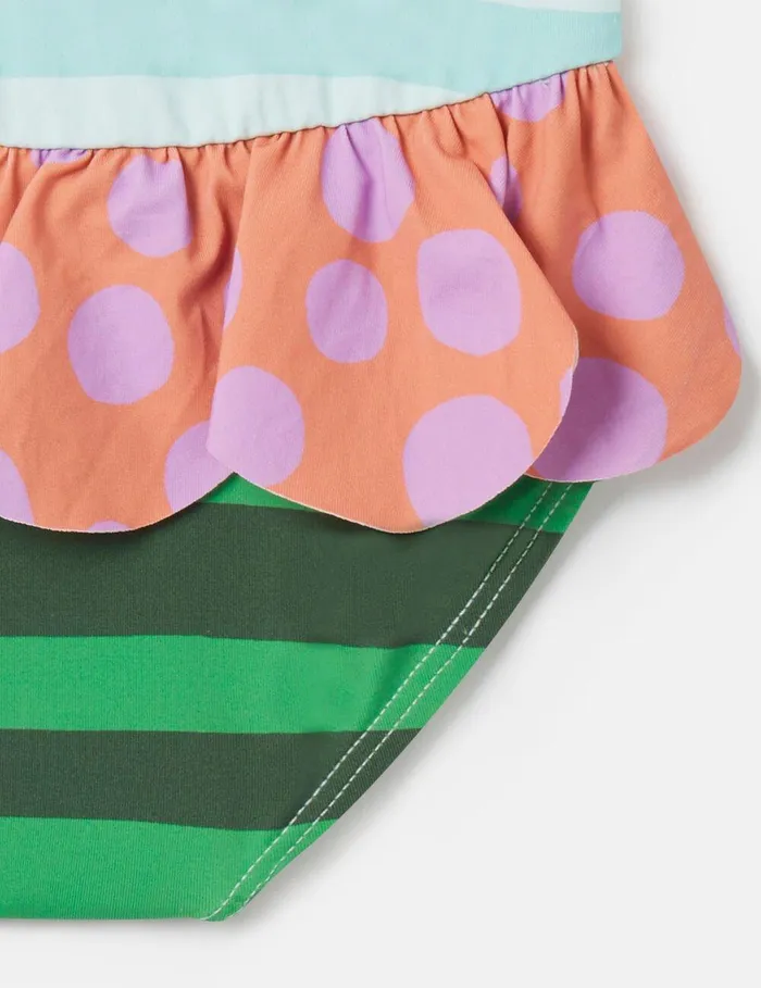 Stella McCartney Baby Girls Kids Bumblebee Landscape Print Swimsuit Multicolour
