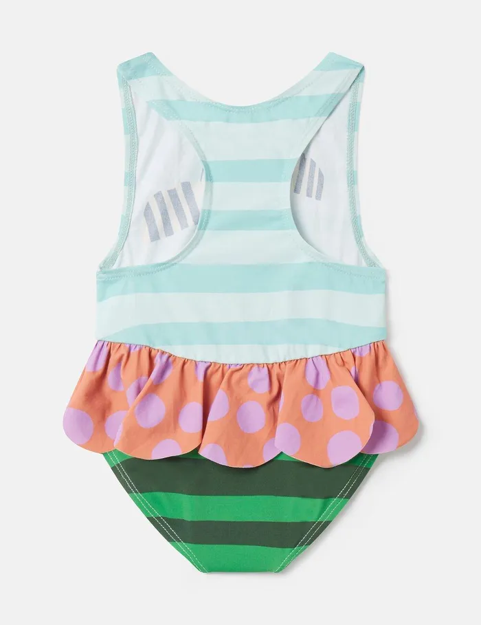Stella McCartney Baby Girls Kids Bumblebee Landscape Print Swimsuit Multicolour