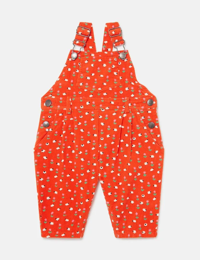 Stella McCartney Baby Girls Kids Floral Pattern Overalls Red