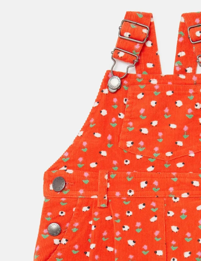 Stella McCartney Baby Girls Kids Floral Pattern Overalls Red