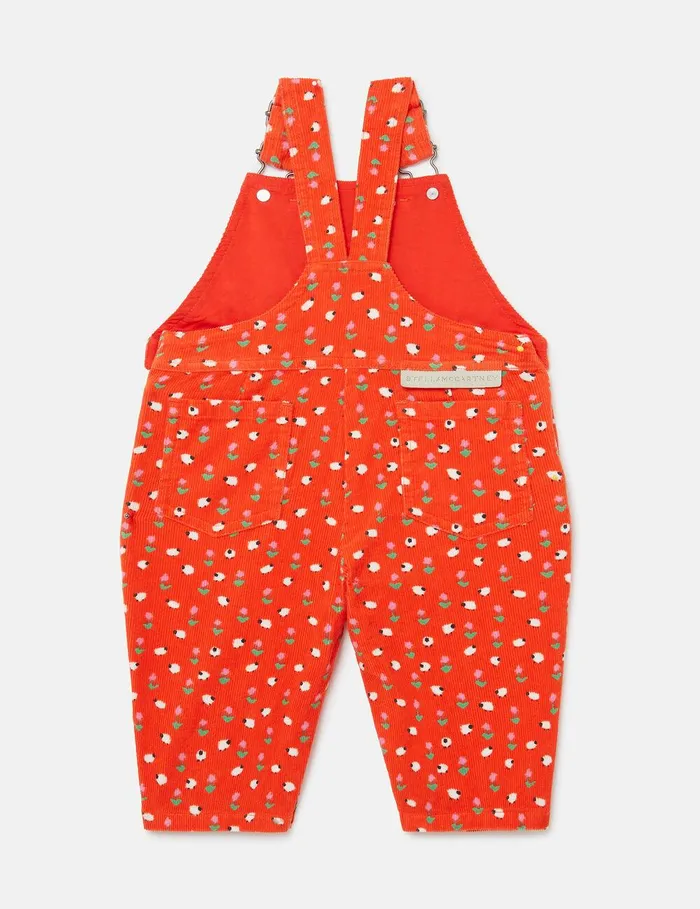 Stella McCartney Baby Girls Kids Floral Pattern Overalls Red