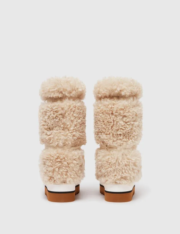 Stella McCartney Boots Women SneakElyse Plush Teddy Snow Boots Lavender Stella McCartney Boots Women SneakElyse Plush Teddy Snow Boots Lavender