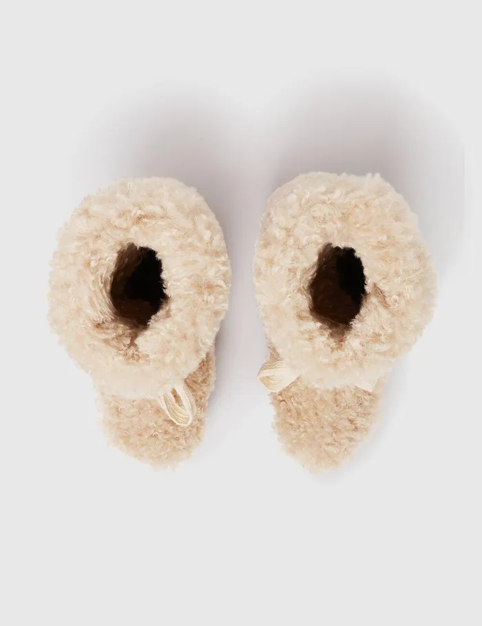 Stella McCartney Boots Women SneakElyse Plush Teddy Snow Boots Lavender Stella McCartney Boots Women SneakElyse Plush Teddy Snow Boots Lavender