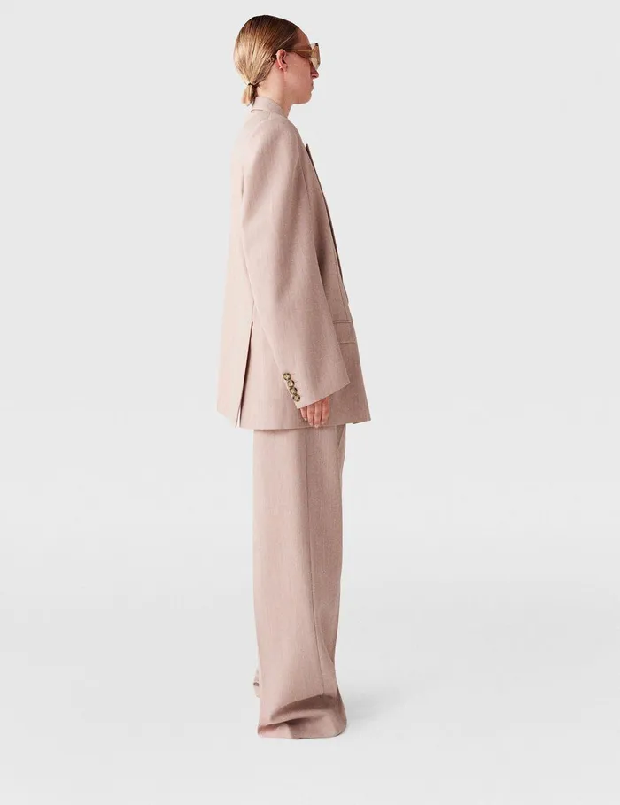 Stella McCartney Coats And Jackets Women Oversized DoubleBreasted Blazer Dusty Pink Stella McCartney Coats And Jackets Women Oversized DoubleBreasted Blazer Dusty Pink