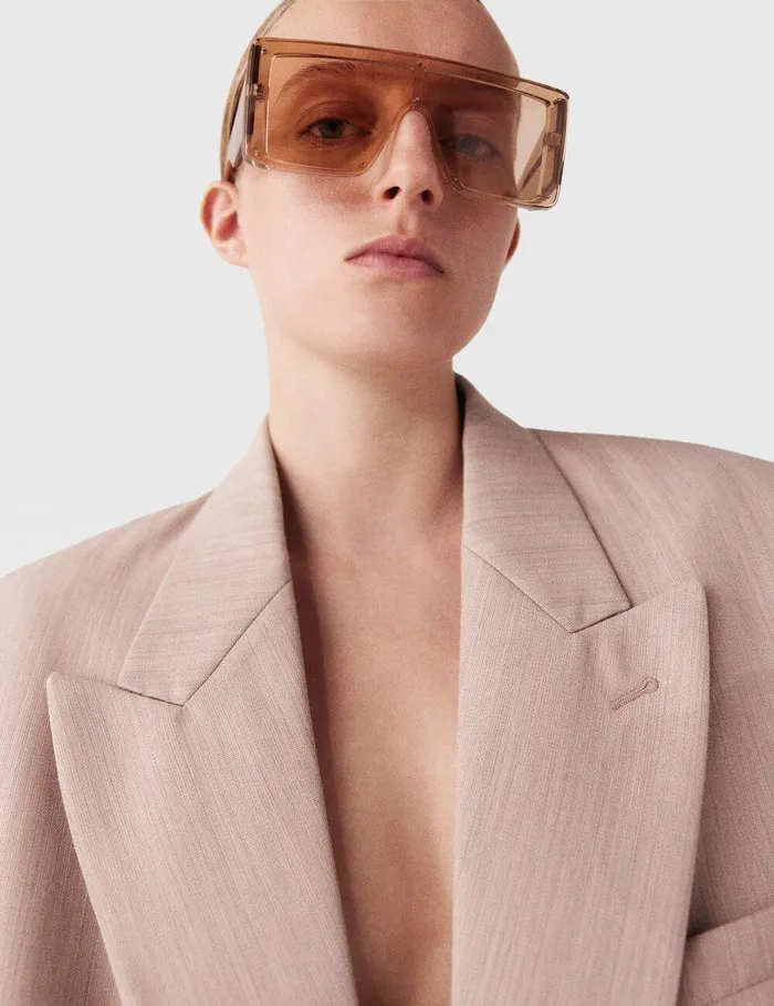Stella McCartney Coats And Jackets Women Oversized DoubleBreasted Blazer Dusty Pink Stella McCartney Coats And Jackets Women Oversized DoubleBreasted Blazer Dusty Pink