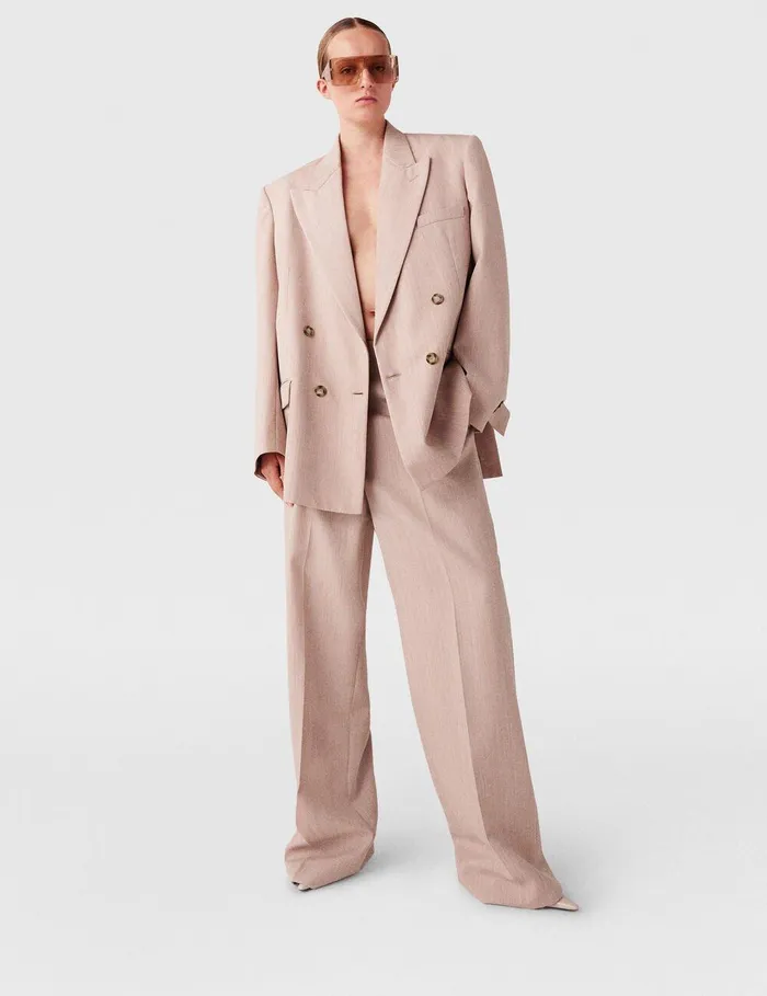 Stella McCartney Coats And Jackets Women Oversized DoubleBreasted Blazer Dusty Pink Stella McCartney Coats And Jackets Women Oversized DoubleBreasted Blazer Dusty Pink