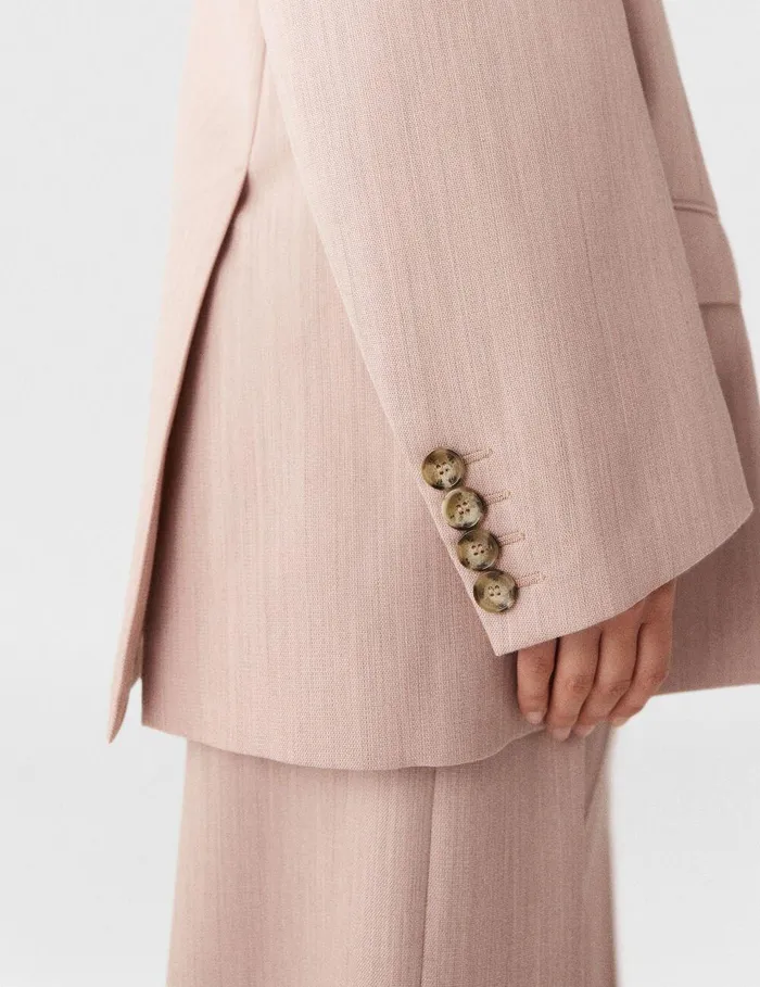 Stella McCartney Coats And Jackets Women Oversized DoubleBreasted Blazer Dusty Pink Stella McCartney Coats And Jackets Women Oversized DoubleBreasted Blazer Dusty Pink