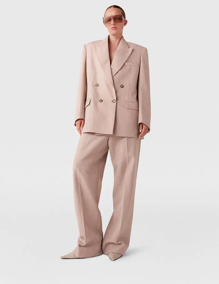Stella McCartney Coats And Jackets Women Oversized DoubleBreasted Blazer Dusty Pink Stella McCartney Coats And Jackets Women Oversized DoubleBreasted Blazer Dusty Pink