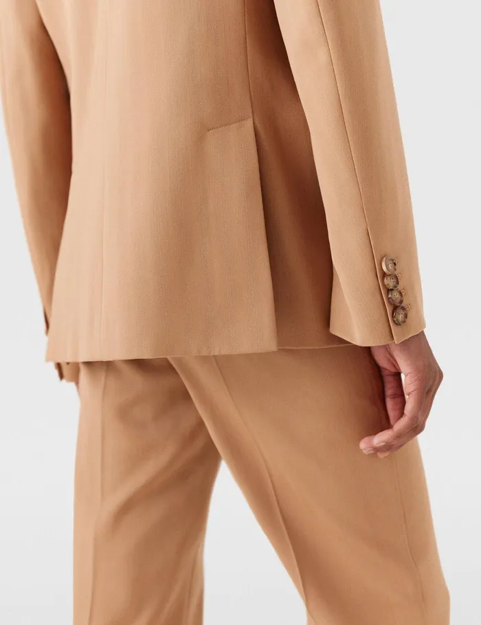 Stella McCartney Coats And Jackets Women Striped DoubleBreasted Blazer Biscuit Stella McCartney Coats And Jackets Women Striped DoubleBreasted Blazer Biscuit