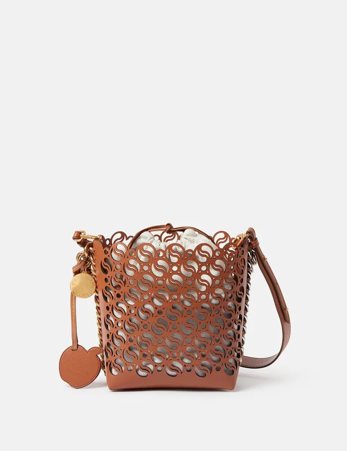 Stella McCartney Crossbody Bags Women Frayme SWave Bucket Bag Tan