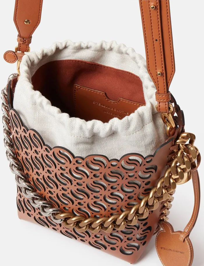 Stella McCartney Crossbody Bags Women Frayme SWave Bucket Bag Tan Stella McCartney Crossbody Bags Women Frayme SWave Bucket Bag Tan