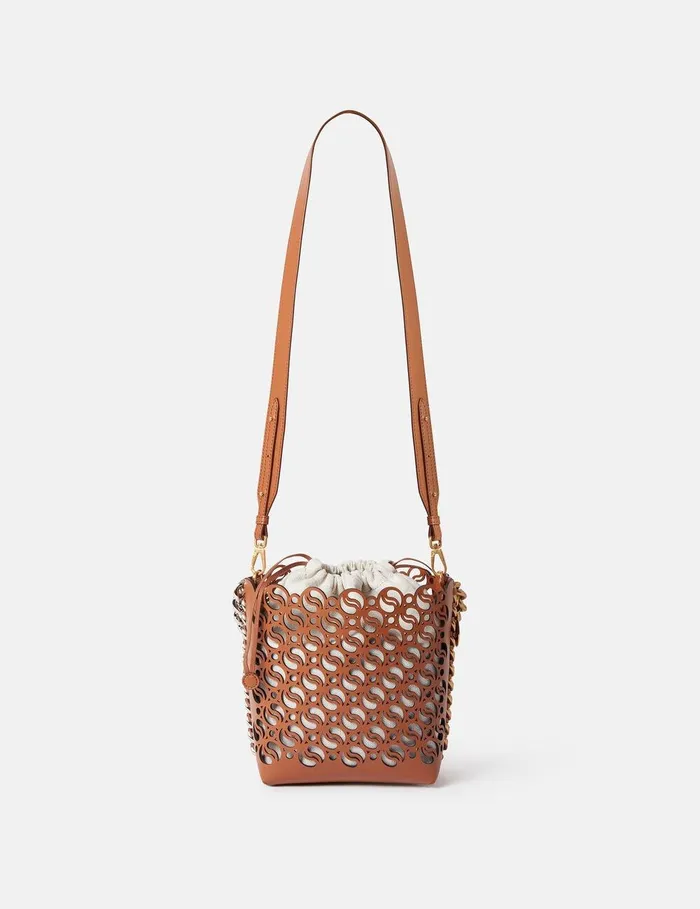 Stella McCartney Crossbody Bags Women Frayme SWave Bucket Bag Tan Stella McCartney Crossbody Bags Women Frayme SWave Bucket Bag Tan