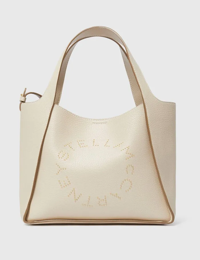 Stella McCartney Crossbody Bags Women Logo Top Handle Crossbody Tote Bag Cream Stella McCartney Crossbody Bags Women Logo Top Handle Crossbody Tote Bag Cream
