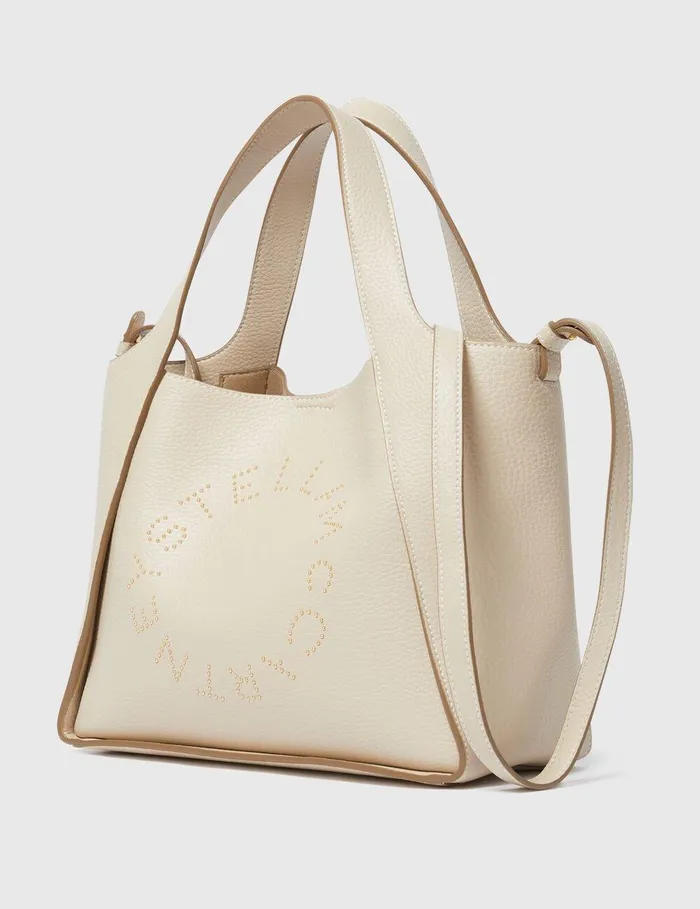 Stella McCartney Crossbody Bags Women Logo Top Handle Crossbody Tote Bag Cream Stella McCartney Crossbody Bags Women Logo Top Handle Crossbody Tote Bag Cream