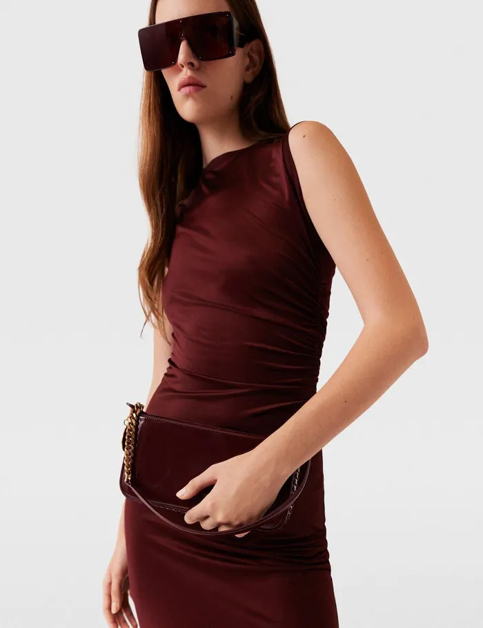 Stella McCartney Dresses Women Sleeveless Maxi Dress Dark Cherry Stella McCartney Dresses Women Sleeveless Maxi Dress Dark Cherry