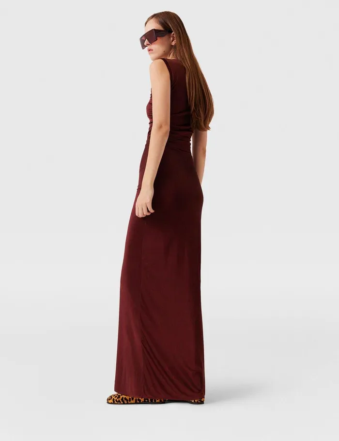 Stella McCartney Dresses Women Sleeveless Maxi Dress Dark Cherry Stella McCartney Dresses Women Sleeveless Maxi Dress Dark Cherry