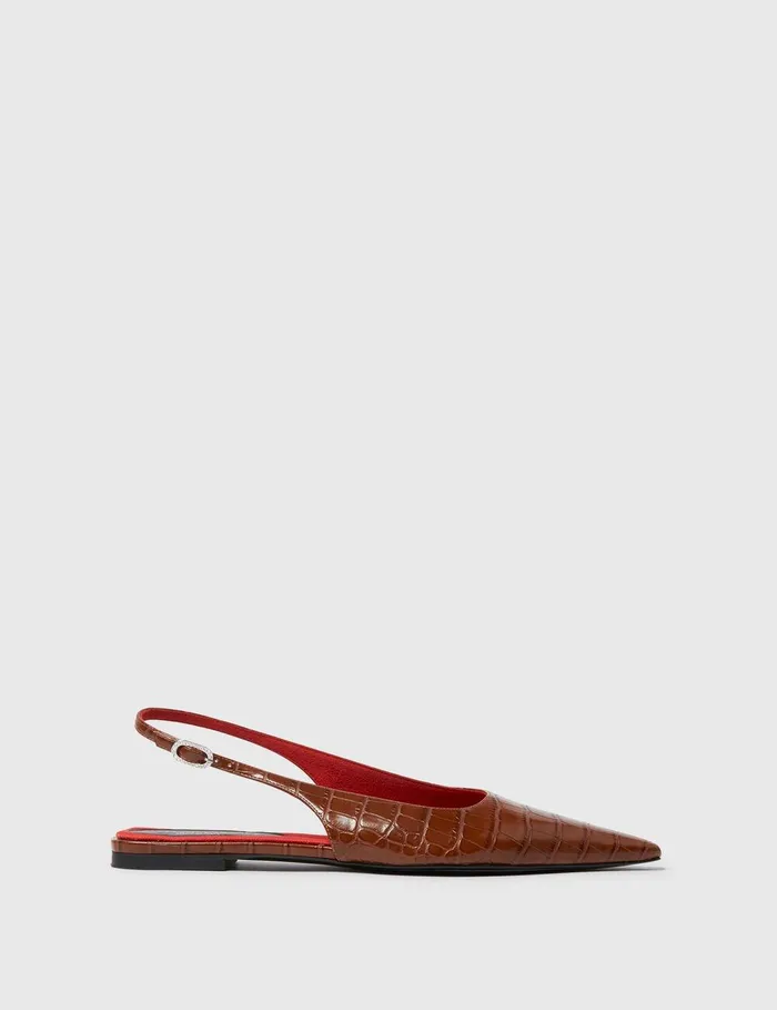 Stella McCartney Flats Women Elsa Slingback Flats Brown