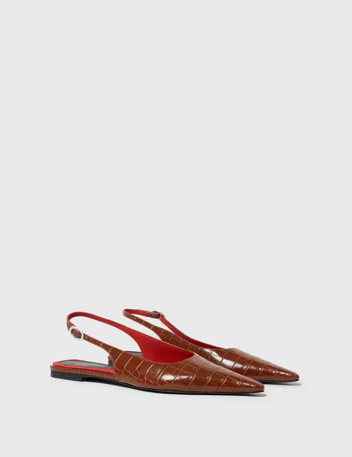 Stella McCartney Flats Women Elsa Slingback Flats Brown
