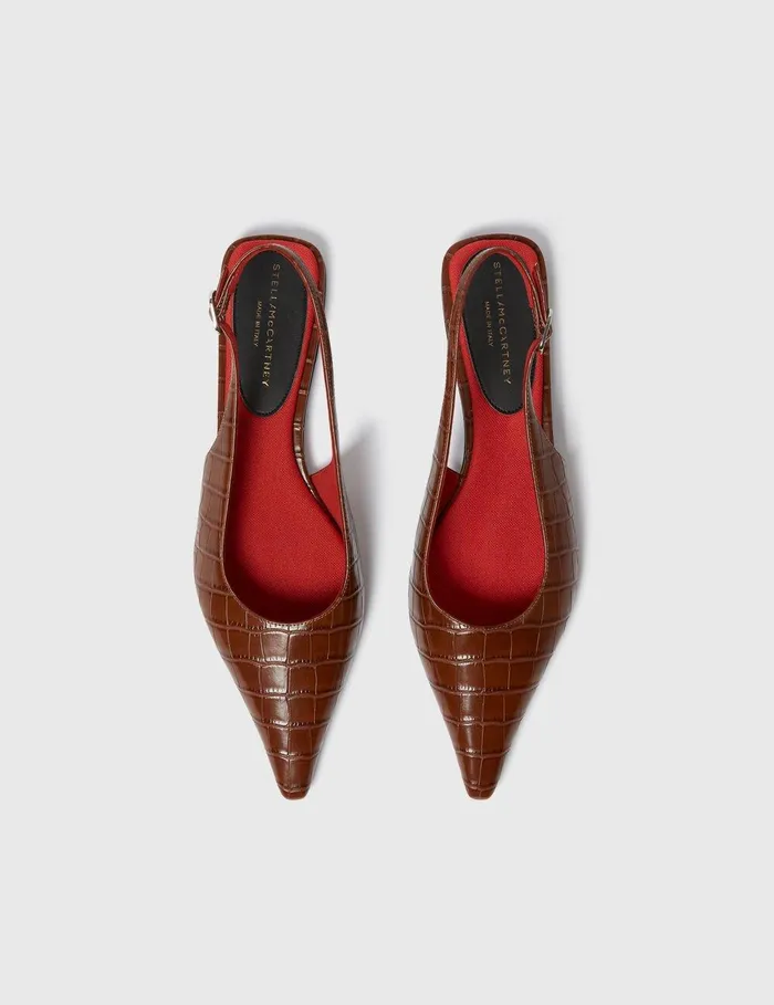 Stella McCartney Flats Women Elsa Slingback Flats Brown