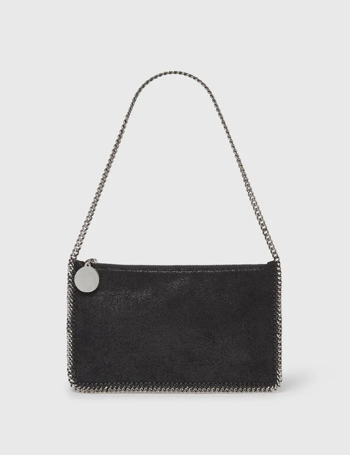 Stella McCartney Iconic Falabella Women Falabella Pochette Shoulder Bag Black Stella McCartney Iconic Falabella Women Falabella Pochette Shoulder Bag Black