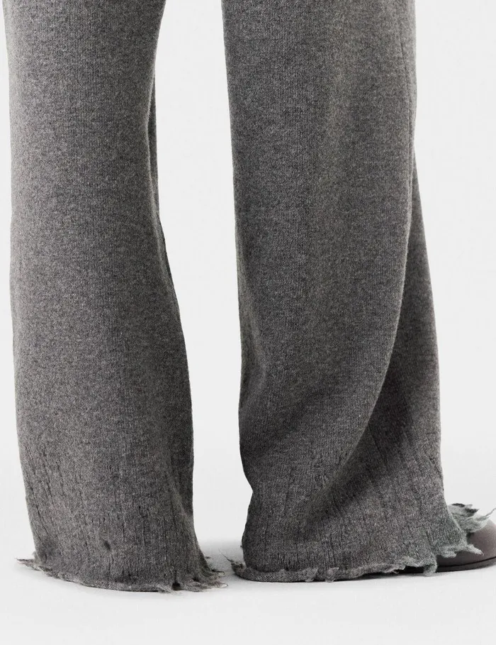 Stella McCartney Knitwear Women Flared HighRise Pants Grey Stella McCartney Knitwear Women Flared HighRise Pants Grey