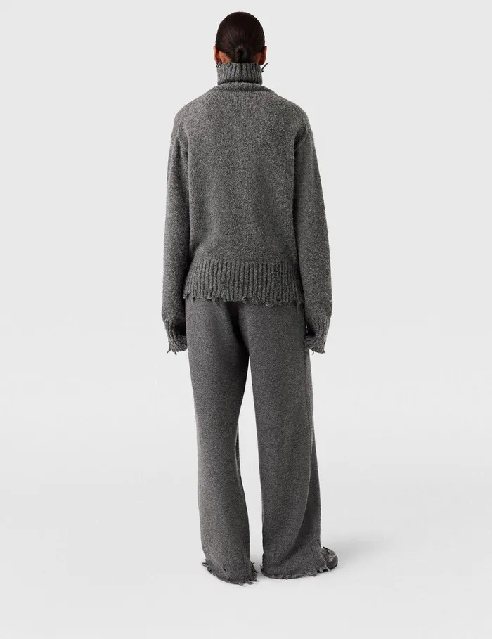 Stella McCartney Knitwear Women Flared HighRise Pants Grey Stella McCartney Knitwear Women Flared HighRise Pants Grey