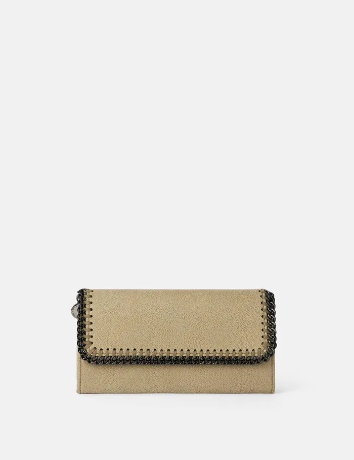 Stella McCartney Long Wallets Women Falabella Flap Continental Wallet Clotted Cream