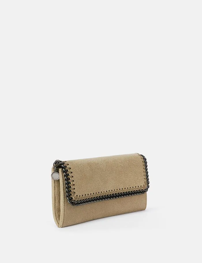Stella McCartney Long Wallets Women Falabella Flap Continental Wallet Clotted Cream Stella McCartney Long Wallets Women Falabella Flap Continental Wallet Clotted Cream