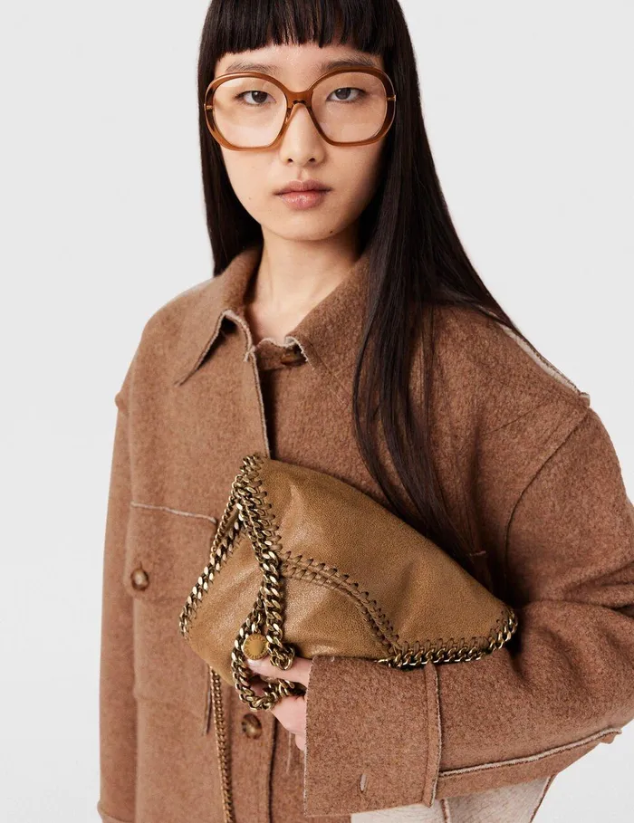Stella McCartney Mini Bags And Clutches Women Falabella Mini Tote Bag Pecan Brown Stella McCartney Mini Bags And Clutches Women Falabella Mini Tote Bag Pecan Brown