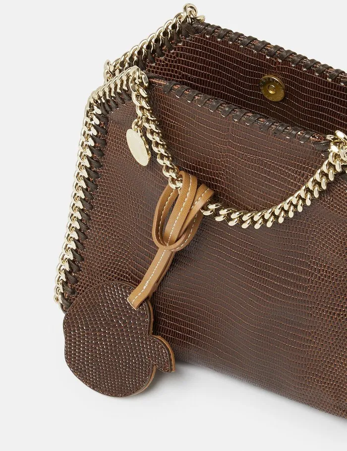 Stella McCartney Mini Bags And Clutches Women Falabella ScaleEmbossed Tiny Tote Bag Chocolate Brown Stella McCartney Mini Bags And Clutches Women Falabella ScaleEmbossed Tiny Tote Bag Chocolate Brown