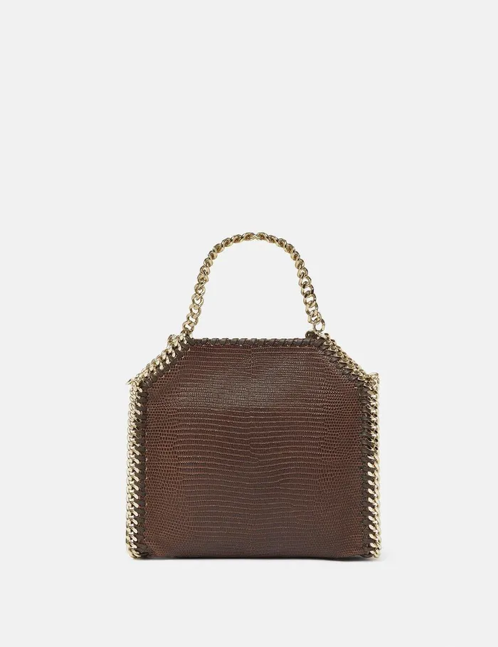 Stella McCartney Mini Bags And Clutches Women Falabella ScaleEmbossed Tiny Tote Bag Chocolate Brown Stella McCartney Mini Bags And Clutches Women Falabella ScaleEmbossed Tiny Tote Bag Chocolate Brown