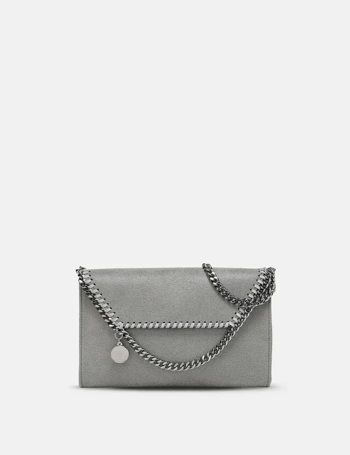 Stella McCartney Mini Bags And Clutches Women Falabella Wallet Crossbody Bag Light Grey Stella McCartney Mini Bags And Clutches Women Falabella Wallet Crossbody Bag Light Grey
