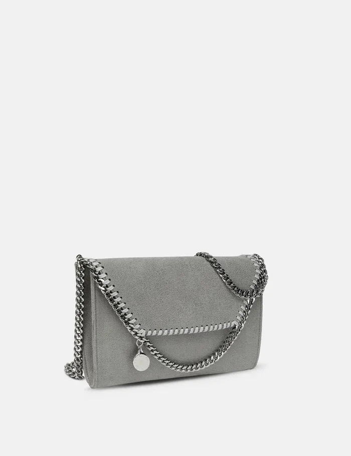 Stella McCartney Mini Bags And Clutches Women Falabella Wallet Crossbody Bag Light Grey Stella McCartney Mini Bags And Clutches Women Falabella Wallet Crossbody Bag Light Grey